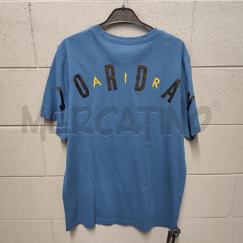 T SHIRT UOMO JORDAN BLU SCRITTA LOGO NERO/GISLLO | Mercatino dell'Usato Corbetta 4