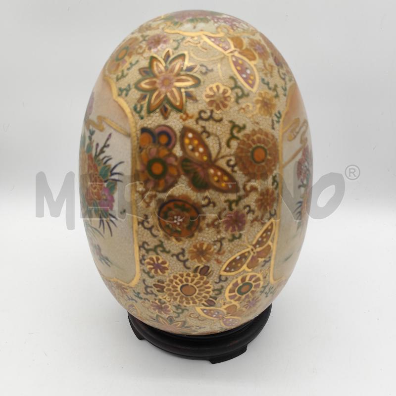UOVO 30CM IDEOGRAMMI DUE SCENE FIORI UCCELLI | Mercatino dell'Usato Corbetta 2