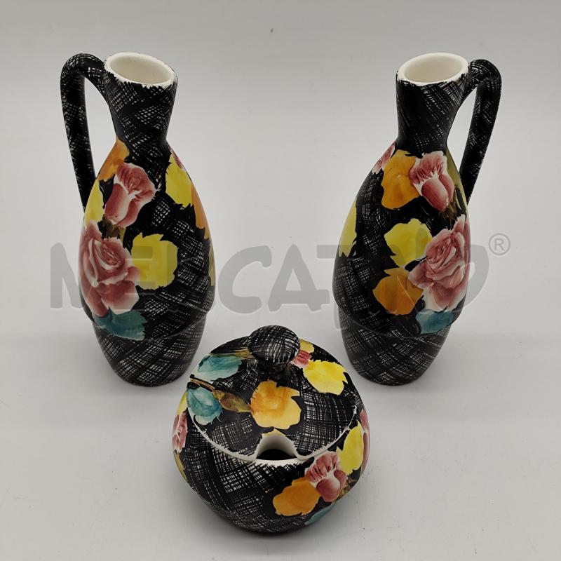 VASETTI 3PZ DEAM LAVENO NERO FIORI | Mercatino dell'Usato Corbetta 1