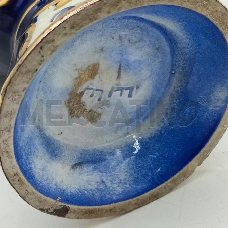 VASETTO BLU DORATO FIORI  | Mercatino dell'Usato Corbetta 4