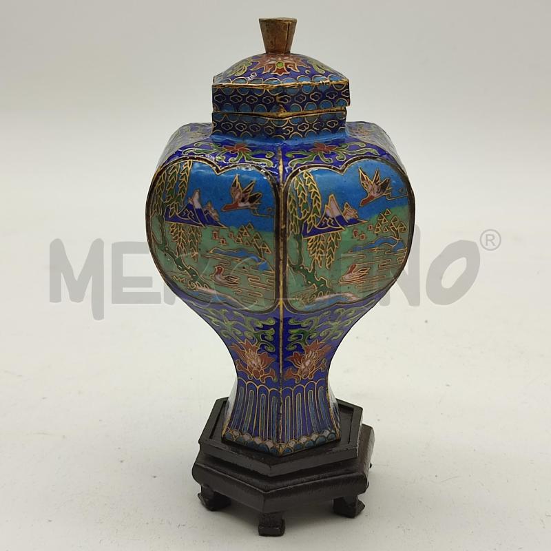 VASETTO CLOISONNE TONI BLU | Mercatino dell'Usato Corbetta 1