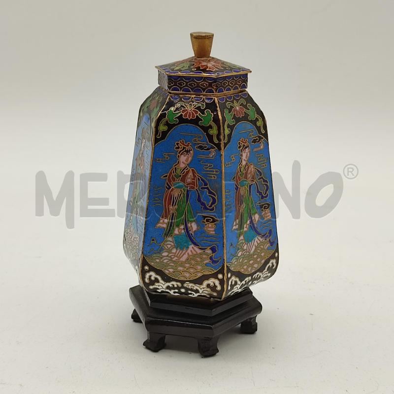 VASETTO CLOISONNE TONI BLU | Mercatino dell'Usato Corbetta 1