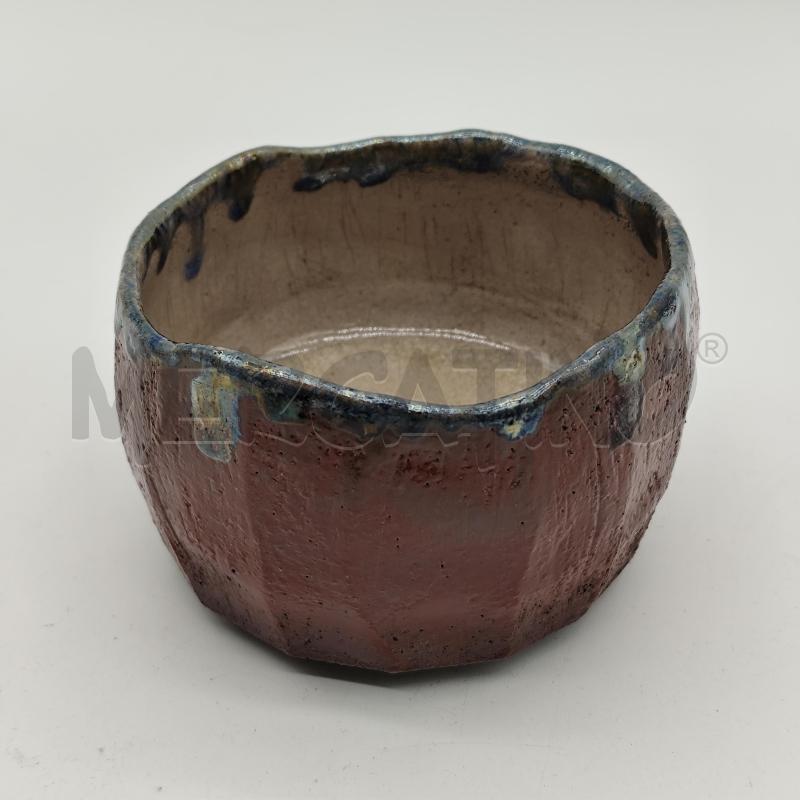 VASETTO RAKU COLOR MATTONE GOCCE SCURE | Mercatino dell'Usato Corbetta 2