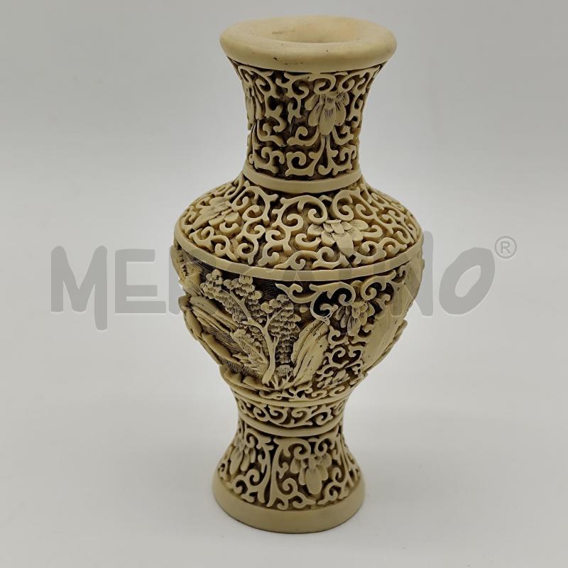 VASETTO RESINA H 16CM INTARSIATO  | Mercatino dell'Usato Corbetta 2