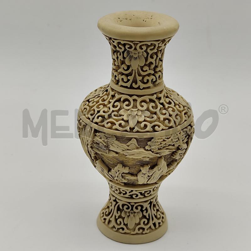 VASETTO RESINA H 16CM INTARSIATO  | Mercatino dell'Usato Corbetta 3