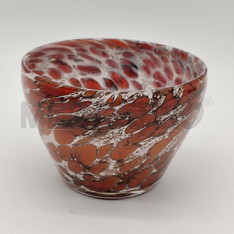 VASETTO VETRO DI MURANO ROSSO BIANCO | Mercatino dell'Usato Corbetta 1