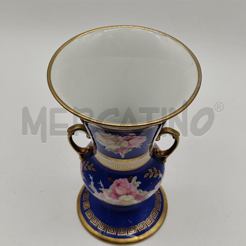 VASO ANFORA BLU ROSE MANICI DORATI | Mercatino dell'Usato Corbetta 3