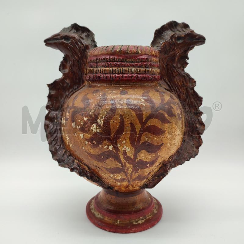 VASO ANTICO IN COTTO MANICI CREATURE ALATE | Mercatino dell'Usato Corbetta 1
