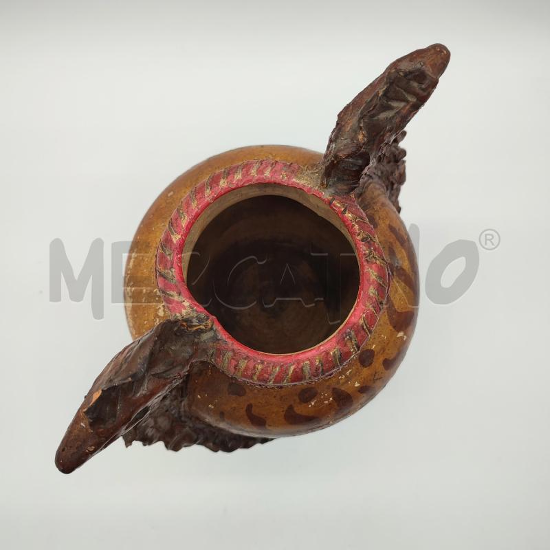 VASO ANTICO IN COTTO MANICI CREATURE ALATE | Mercatino dell'Usato Corbetta 4