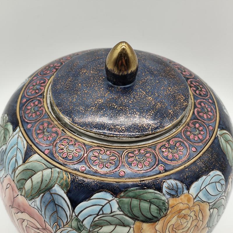 VASO H.F.P. MACAU CHINA BLU ROSE | Mercatino dell'Usato Corbetta 3