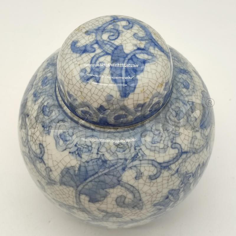 VASO ORIENTALE AZZ CREPET FOGLIE | Mercatino dell'Usato Corbetta 2