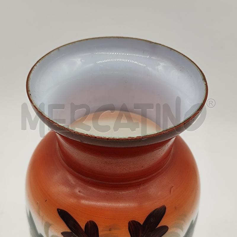 VASO VETRO 1900 DIP. A MANO PELLE D'UOVO  | Mercatino dell'Usato Corbetta 2