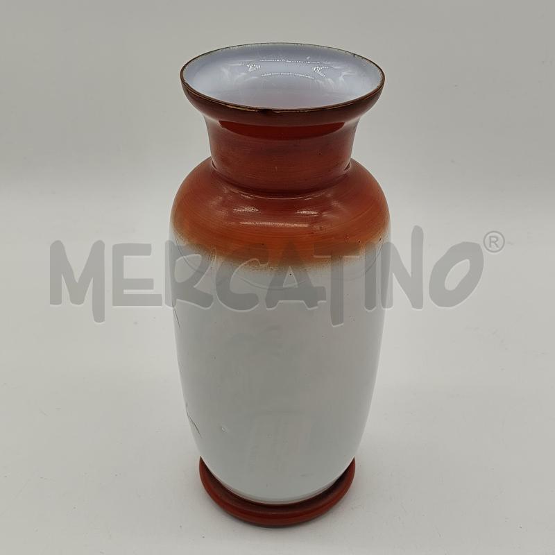 VASO VETRO 1900 DIP. A MANO PELLE D'UOVO  | Mercatino dell'Usato Corbetta 3
