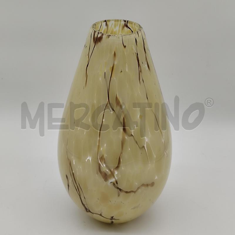 VASO VETRO GOCCE SABBIA 32CM | Mercatino dell'Usato Corbetta 1