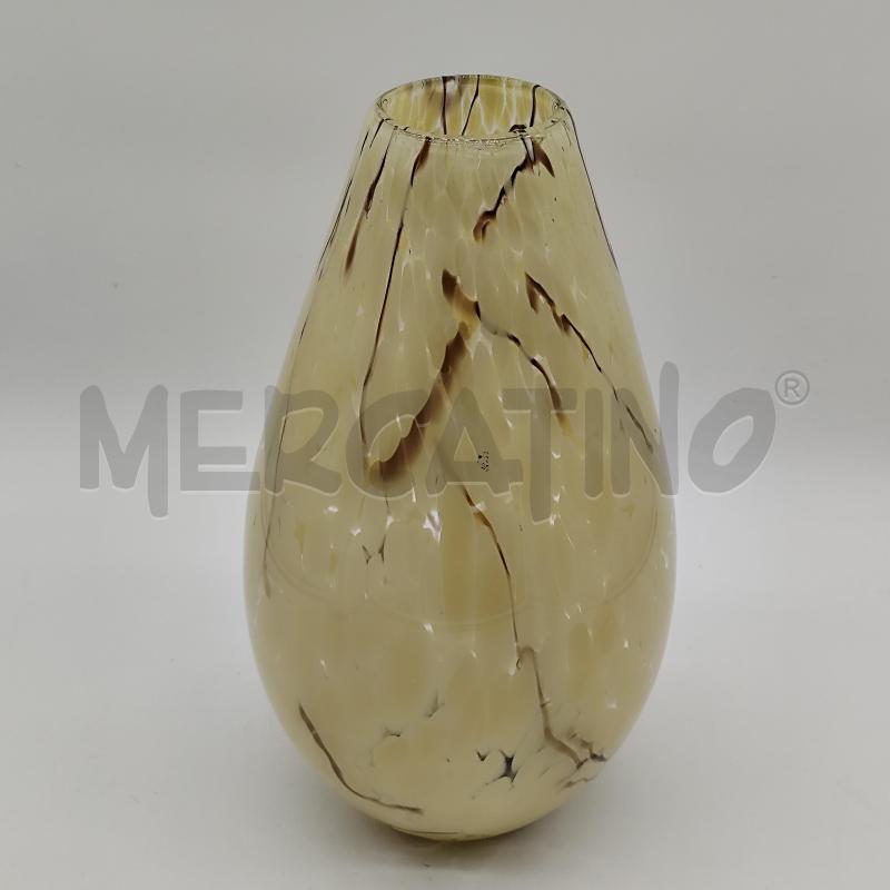 VASO VETRO GOCCE SABBIA 32CM | Mercatino dell'Usato Corbetta 2