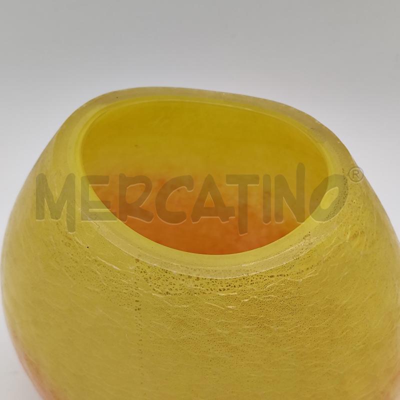VASO VETRO MURANO SFUMATO GIALLO ARANCIO | Mercatino dell'Usato Corbetta 3