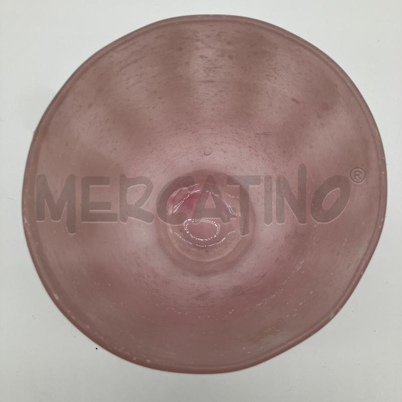 VASO VETRO ROSA SCAVO SATINATO  | Mercatino dell'Usato Corbetta 3