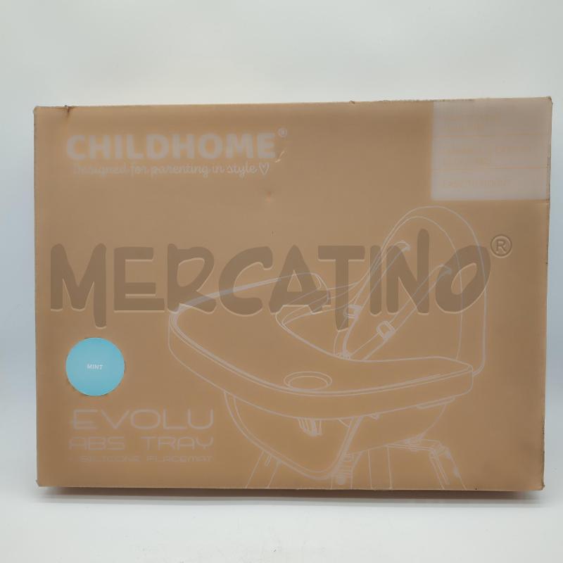VASSOIO PAPPA CHILDHOME MINT PER EVOLU ABS TRAY | Mercatino dell'Usato Corbetta 1