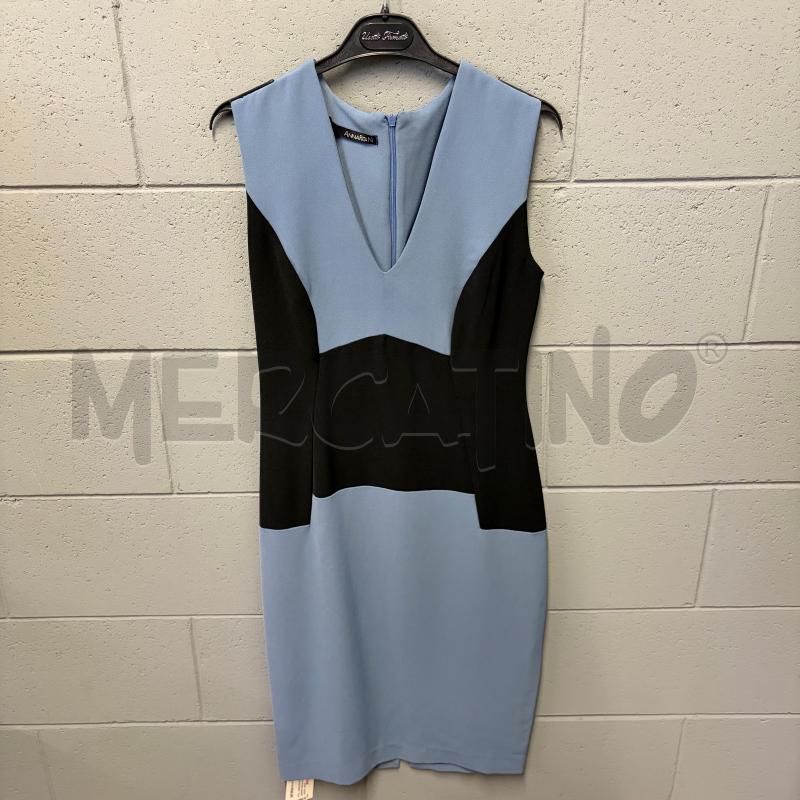 VESTITO DONNA ANNARITA N S/M AZZURRO INS NERO SAGOM | Mercatino dell'Usato Corbetta 1