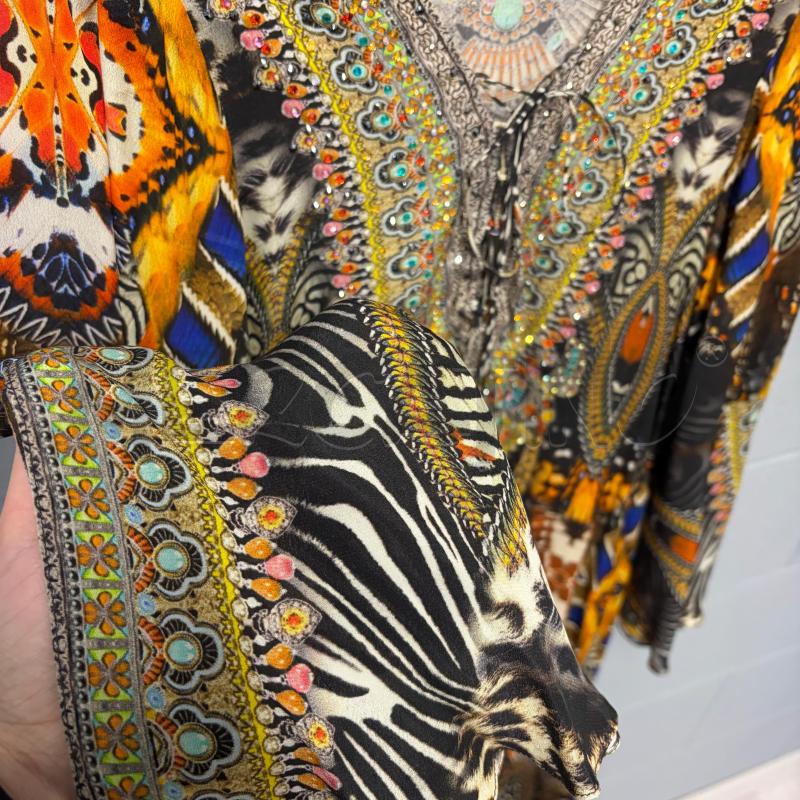 VESTITO DONNA CZARINA DECORO JAQUARD STRASS ST PIUME/ANIMALIER/JAQUARD | Mercatino dell'Usato Corbetta 3