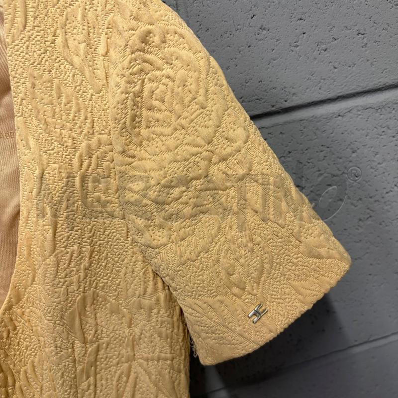 VESTITO DONNA ELISABETTA FRANCH M/M ECRU FOGLIE RILIEVO GONNA STECCATA | Mercatino dell'Usato Corbetta 3