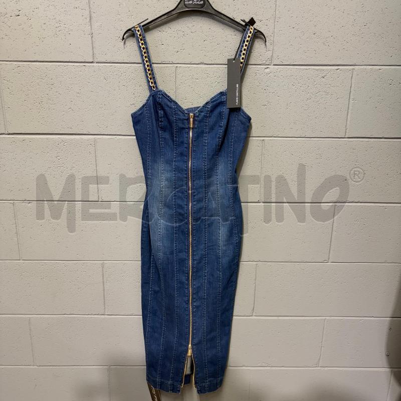 VESTITO DONNA FLAVIO CASTELLANI S JEANS SFUM HARDWARE DORATI | Mercatino dell'Usato Corbetta 1