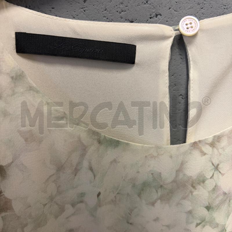 VESTITO DONNA LES COPAINS S/M ORTENSIE PANNA/VERDE SETA | Mercatino dell'Usato Corbetta 2