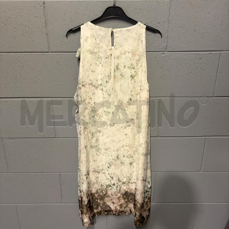 VESTITO DONNA LES COPAINS S/M ORTENSIE PANNA/VERDE SETA | Mercatino dell'Usato Corbetta 4