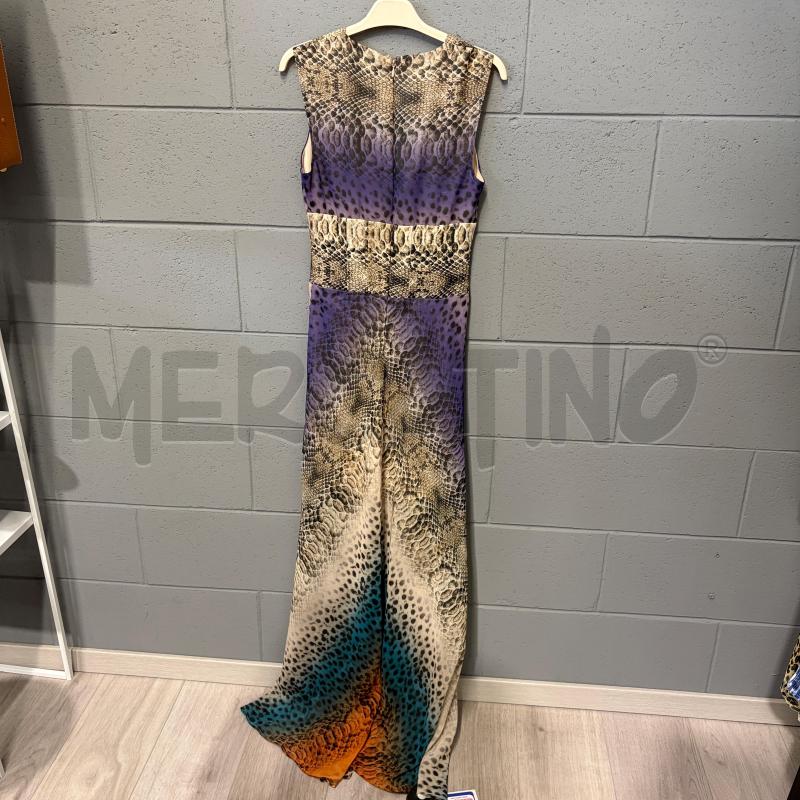 VESTITO DONNA MARCIANO S/M LUNGO ANIMALIER VIOLA/ARANCIO/BEIGE | Mercatino dell'Usato Corbetta 4