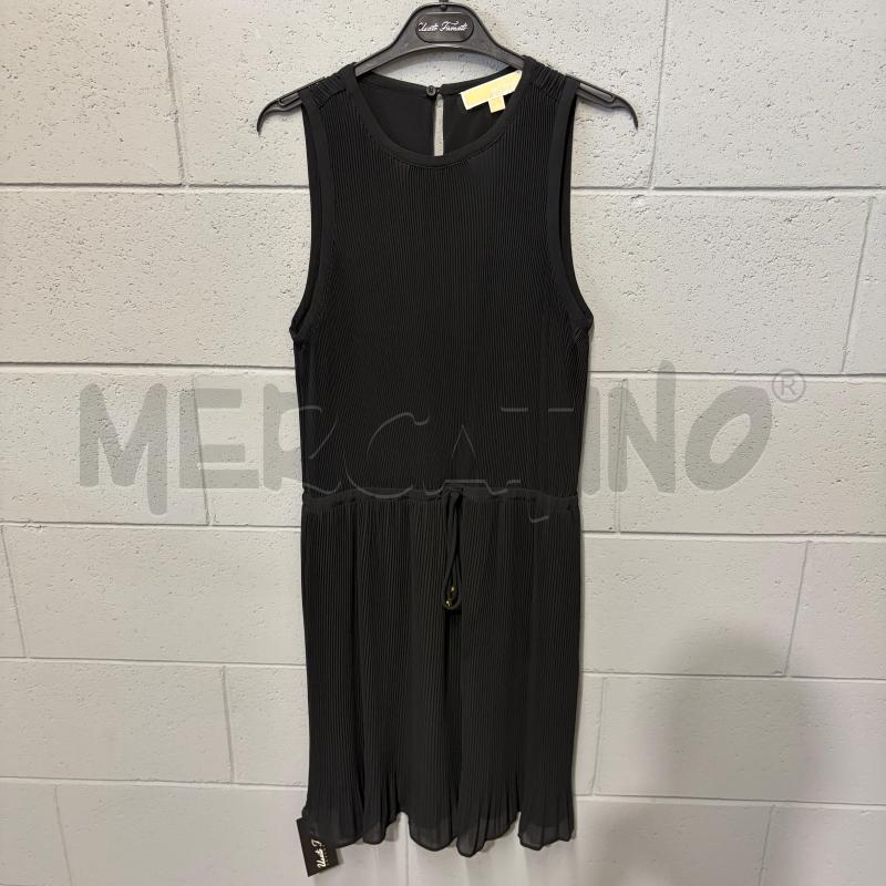 VESTITO DONNA MICHAEL KORS S/M NERO PLISSE COULISSE | Mercatino dell'Usato Corbetta 1