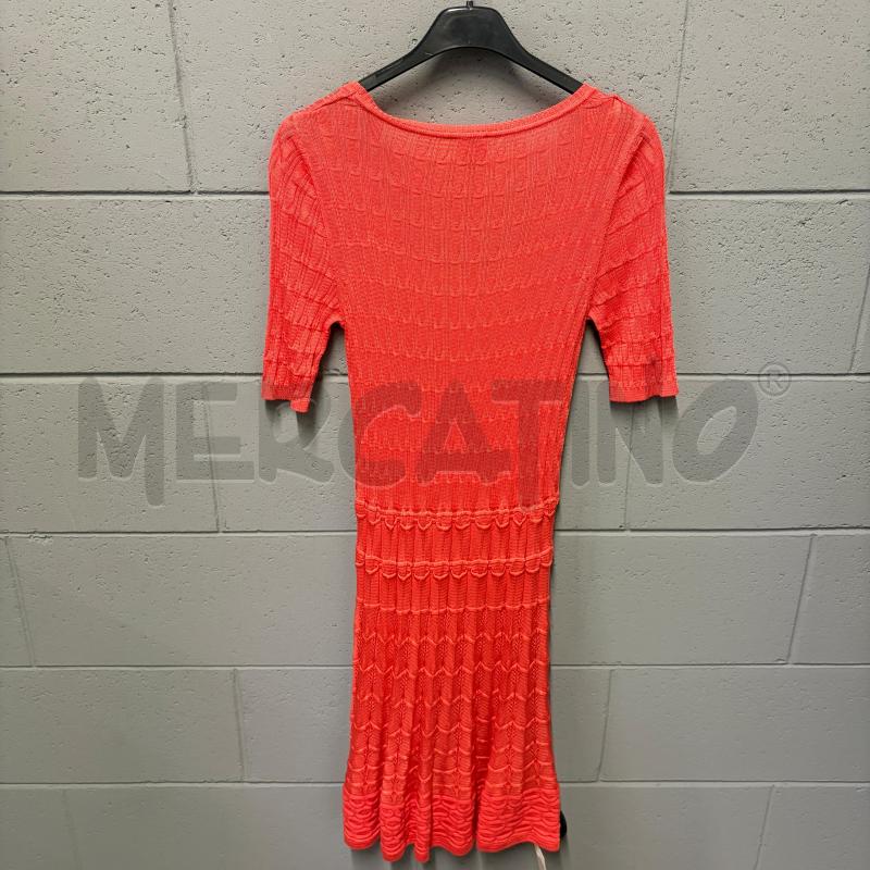 VESTITO DONNA MISSONI ARANCIO TRAMA RILIEVO ARRICCIATO | Mercatino dell'Usato Corbetta 5