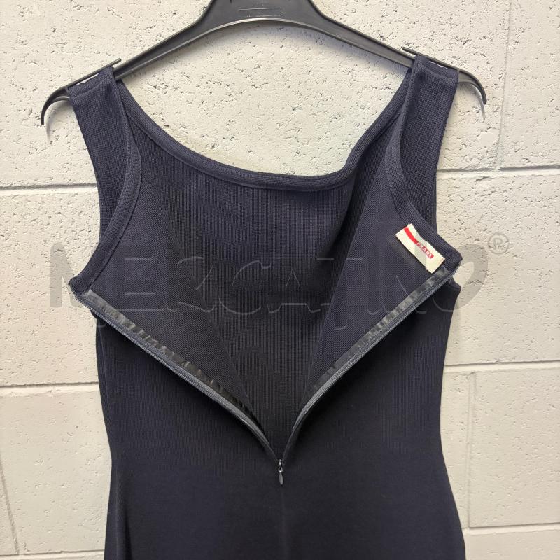VESTITO DONNA PRADA S/M BLU COTONE STRETCH TUBINO | Mercatino dell'Usato Corbetta 5