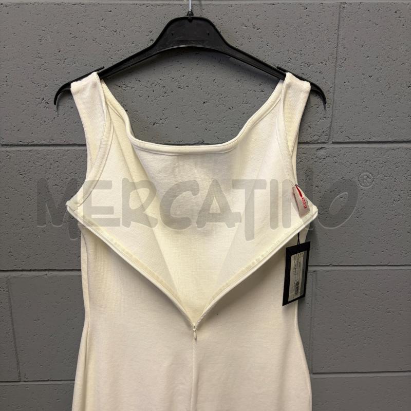 VESTITO DONNA PRADA S/M PANNA COTONE STRETCH TUBINO | Mercatino dell'Usato Corbetta 4