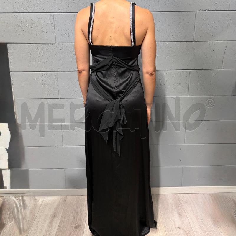VESTITO DONNA RICHMOND X S NERO LUNGO RASO SETA DECORI STRASS | Mercatino dell'Usato Corbetta 3