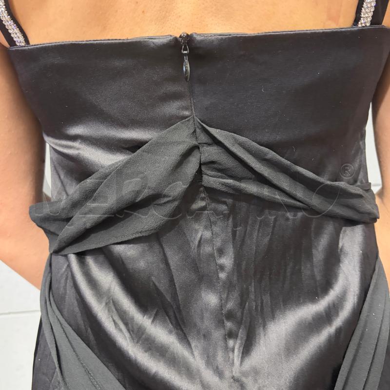 VESTITO DONNA RICHMOND X S NERO LUNGO RASO SETA DECORI STRASS | Mercatino dell'Usato Corbetta 5