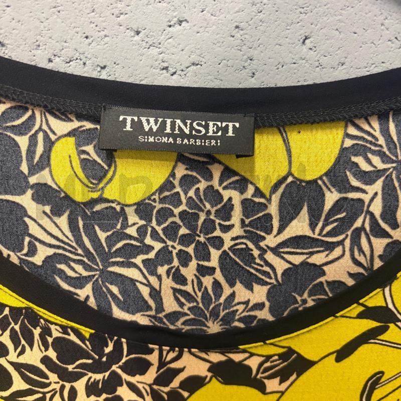 VESTITO DONNA TWINSET M/L NERO GIGLI GIALLO | Mercatino dell'Usato Corbetta 2