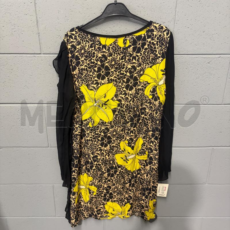 VESTITO DONNA TWINSET M/L NERO GIGLI GIALLO | Mercatino dell'Usato Corbetta 3