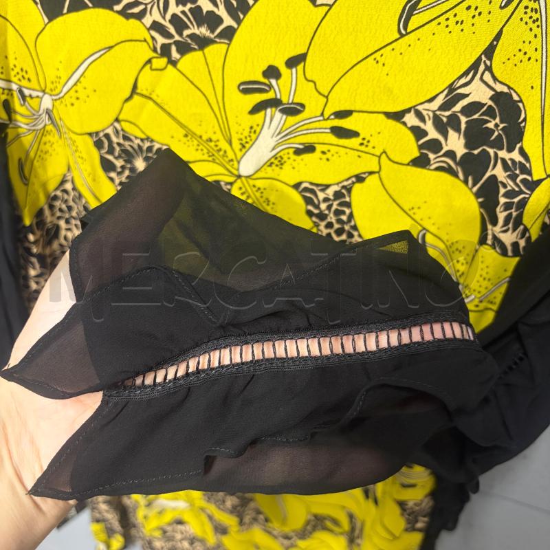 VESTITO DONNA TWINSET M/L NERO GIGLI GIALLO | Mercatino dell'Usato Corbetta 5