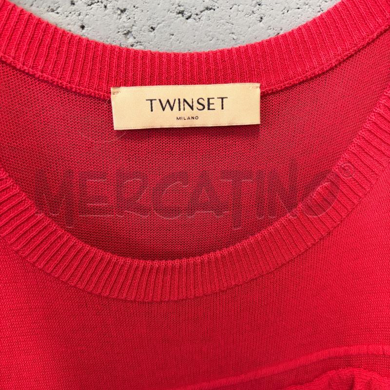 VESTITO DONNA TWINSET M/M ROSSO VOULANT | Mercatino dell'Usato Corbetta 2