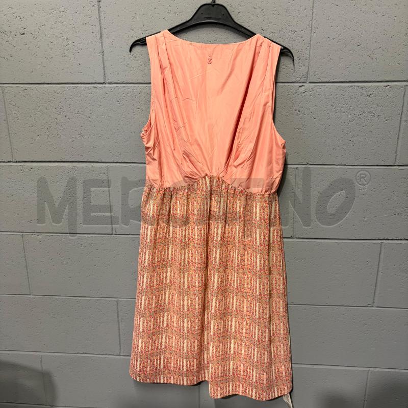 VESTITO DONNA TWINSET S/M ROSA SCOLLO V NODO GONNA FIORELLINI MULTICOLOR | Mercatino dell'Usato Corbetta 4