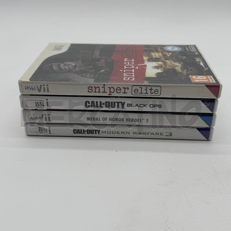 VIDEOGIOCHI LOTTO 4 PZ GUERRA NINTENDO WII   | Mercatino dell'Usato Corbetta 1
