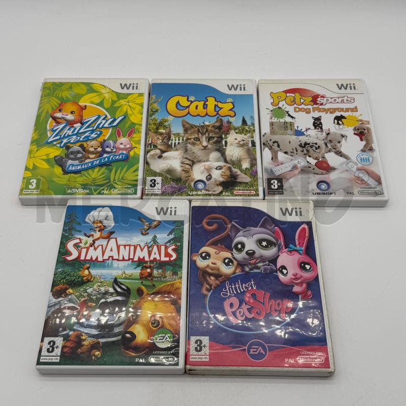 VIDEOGIOCHI LOTTO 5PZ ANIMALI NINTENDO WII   | Mercatino dell'Usato Corbetta 2