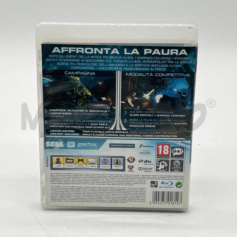 VIDEOGIOCO ALIENS COLONIAL MARINES PLAYSTATION 3 G2308  | Mercatino dell'Usato Corbetta 2