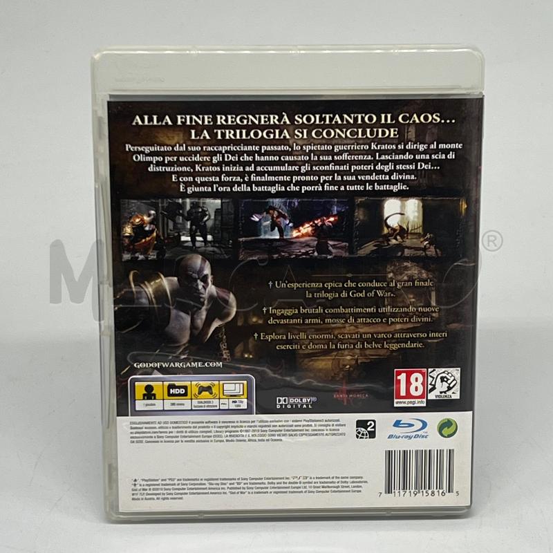 VIDEOGIOCO GOD OF WAR III PLAYSTATION 3 PS3 G11941  | Mercatino dell'Usato Corbetta 2