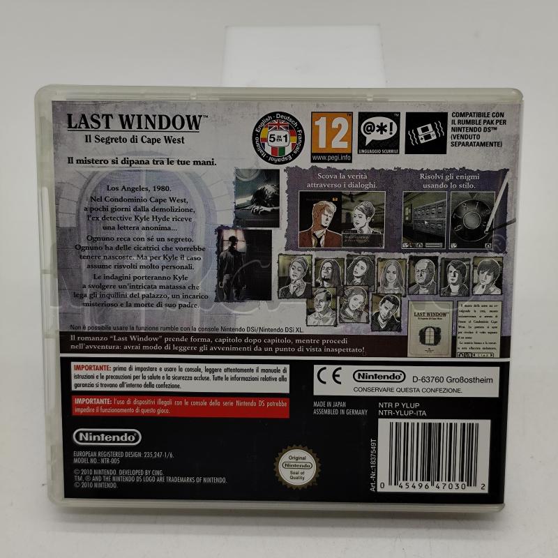 VIDEOGIOCO LAST WINDOW IL SEGRETO DI CAPE WEST NINTENDO DS | Mercatino dell'Usato Corbetta 2