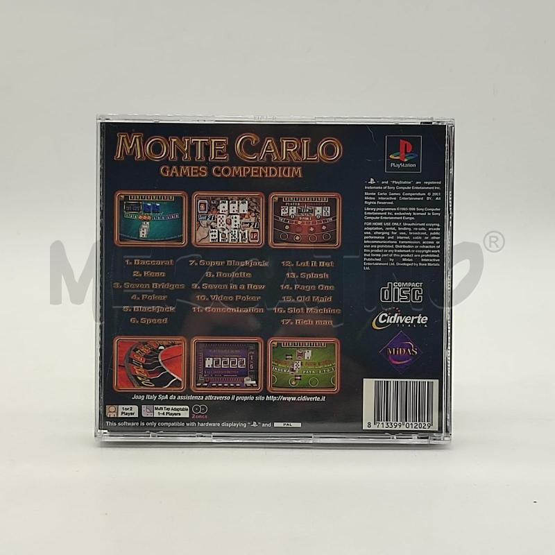 VIDEOGIOCO MONTE CARLO GAMES COMPENDIUM PLAYSTATION 1 PS1 | Mercatino dell'Usato Corbetta 2