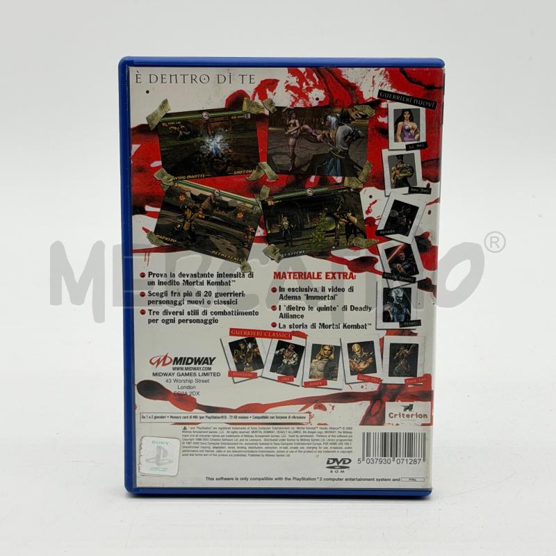 VIDEOGIOCO MORTAL KOMBAT DEADLY ALLIANCE PLAYSTATION 2 G3001  | Mercatino dell'Usato Corbetta 2