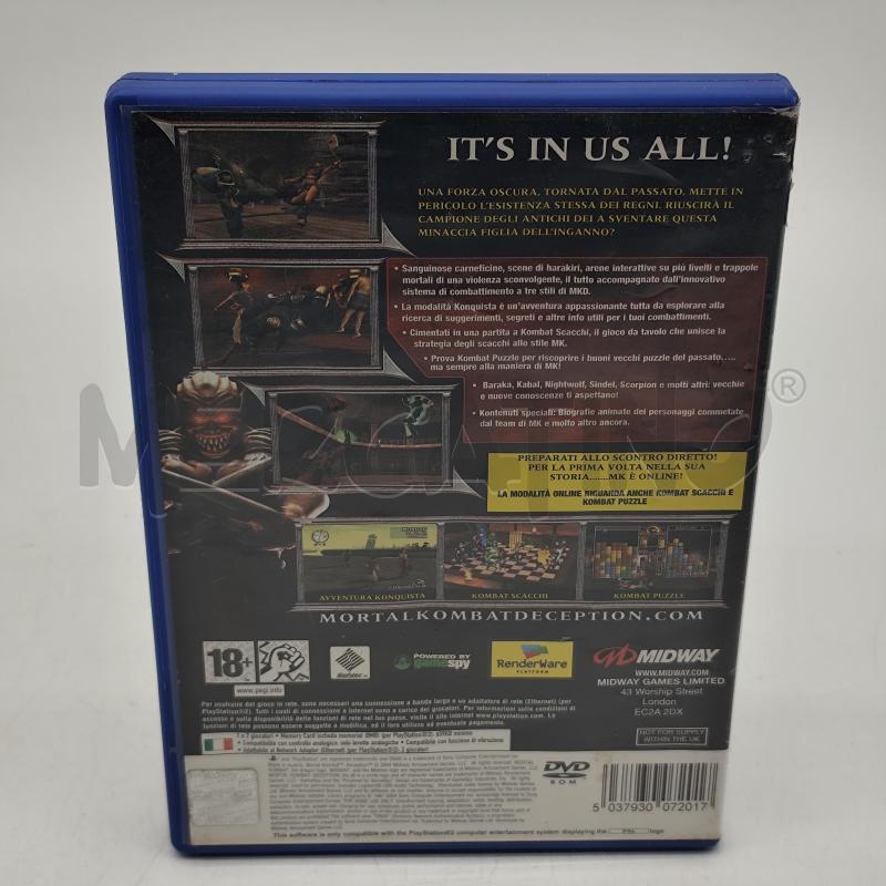 VIDEOGIOCO MORTAL KOMBAT DECEPTION PLAYSTATION 2 G3006  | Mercatino dell'Usato Corbetta 2