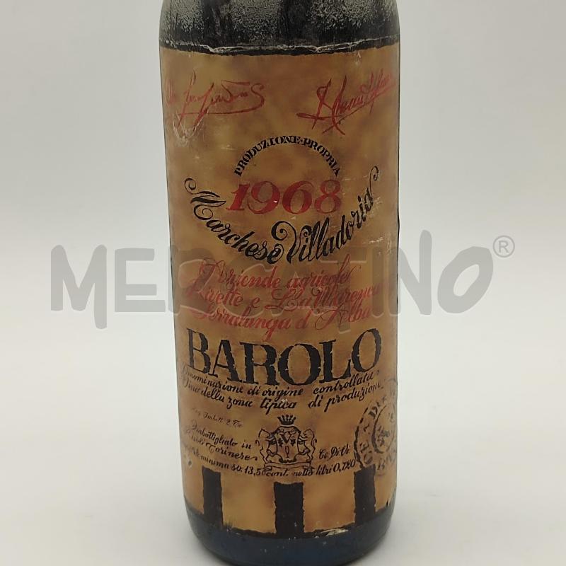 VINO BAROLO MARCHESE VILLADORIA 1968 DA ESPOSIZIONE  | Mercatino dell'Usato Corbetta 2