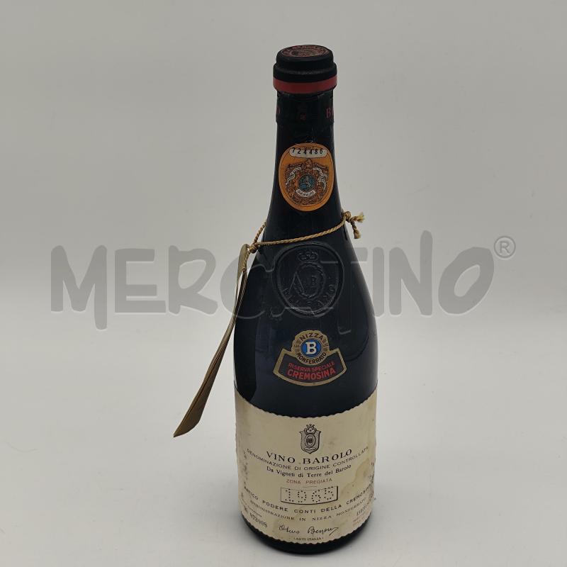 VINO DA ESPOSIZIONE BAROLO 1965 ANTICO PODERE CONTI DELLA CREMOSINA | Mercatino dell'Usato Corbetta 1
